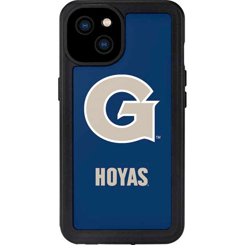 Georgetown University Large Logo iPhone 15 Plus Waterproof Case